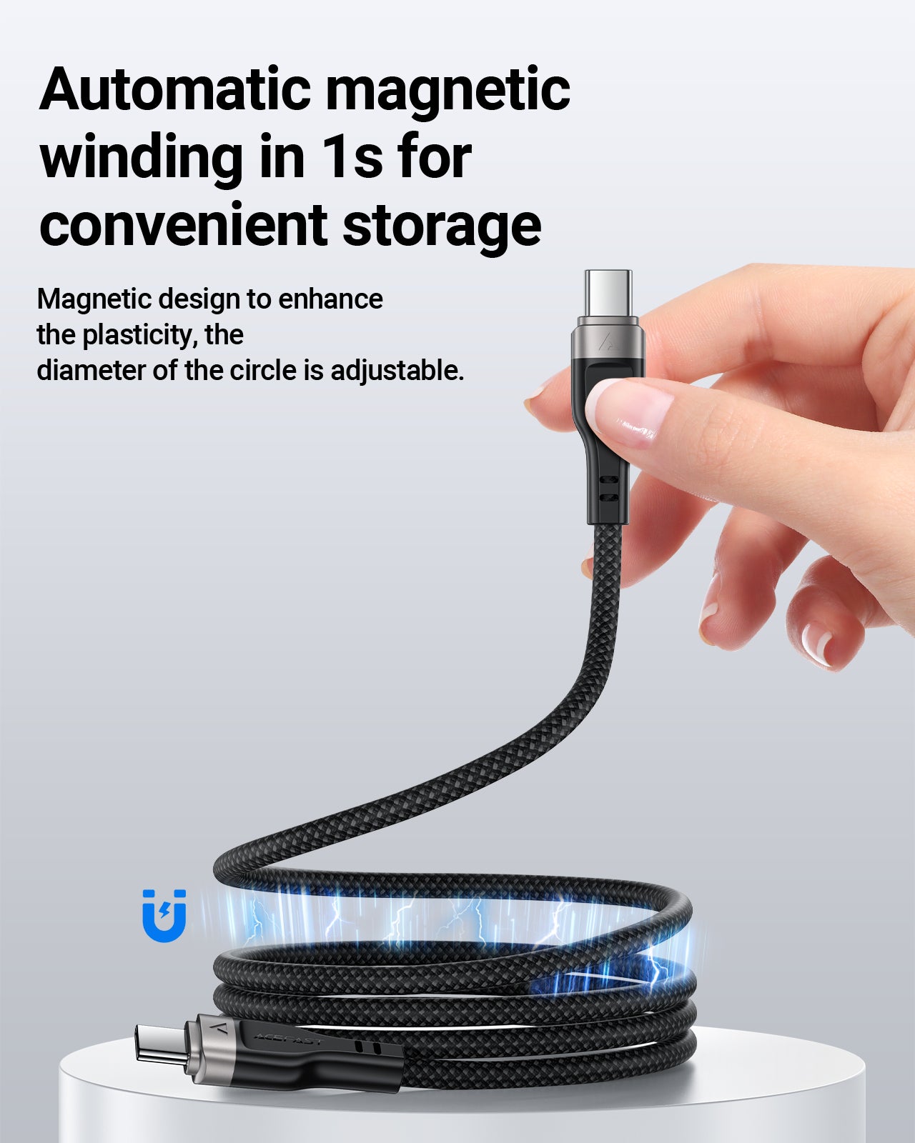 ACEFAST C11-03 USB-C to USB-C Magnetic Charging Data Cable