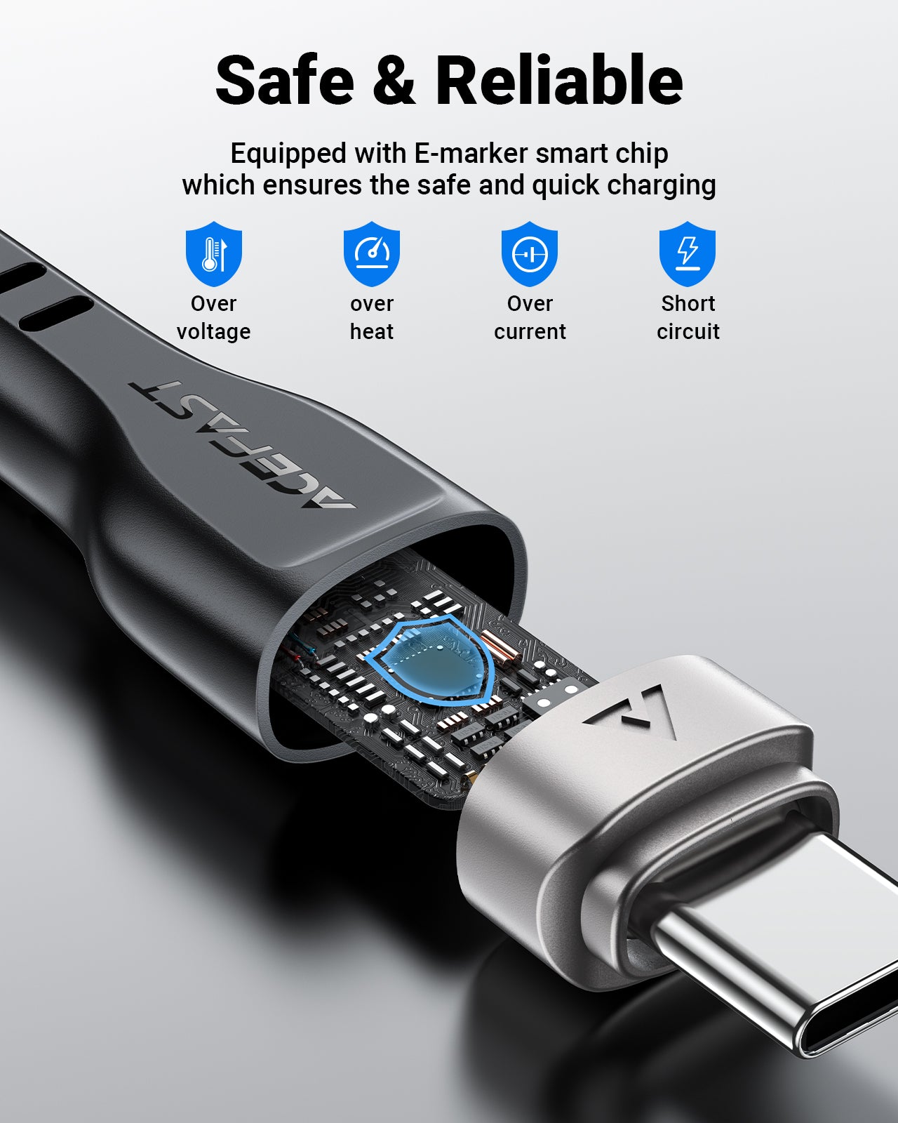 ACEFAST C11-03 USB-C to USB-C Magnetic Charging Data Cable