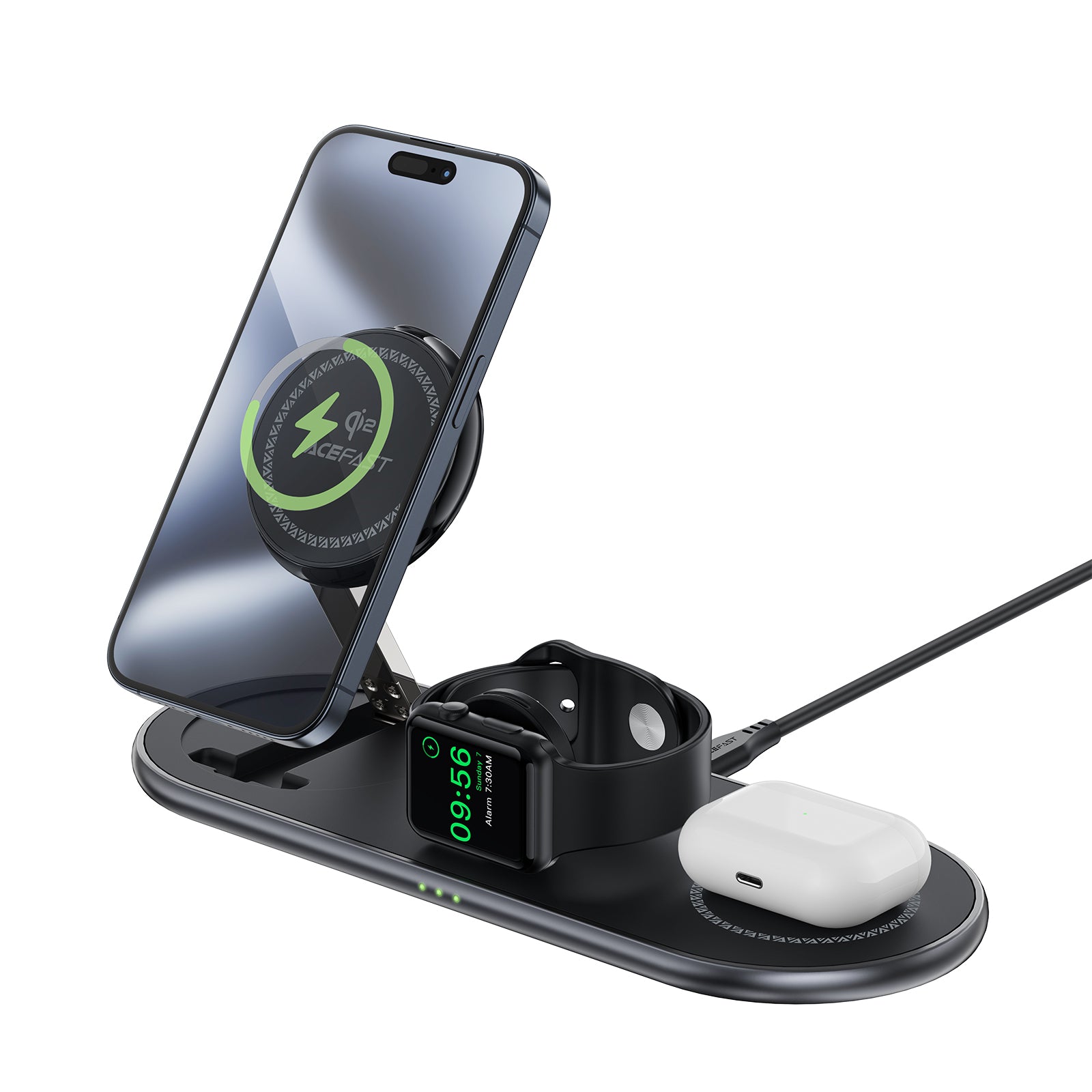 ACEFAST E19 Qi2 Desktop 3-in-1 Wireless Charging Holder