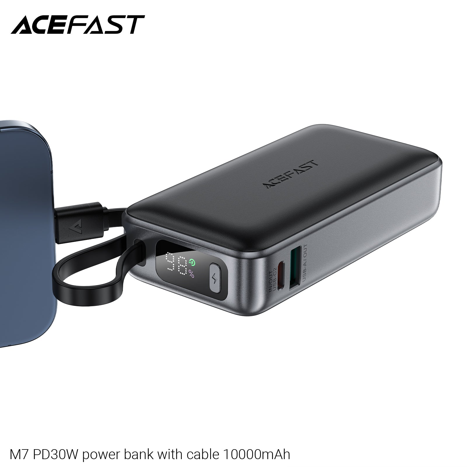 ACEFAST M7-10000 PD30W Power Bank With Cable