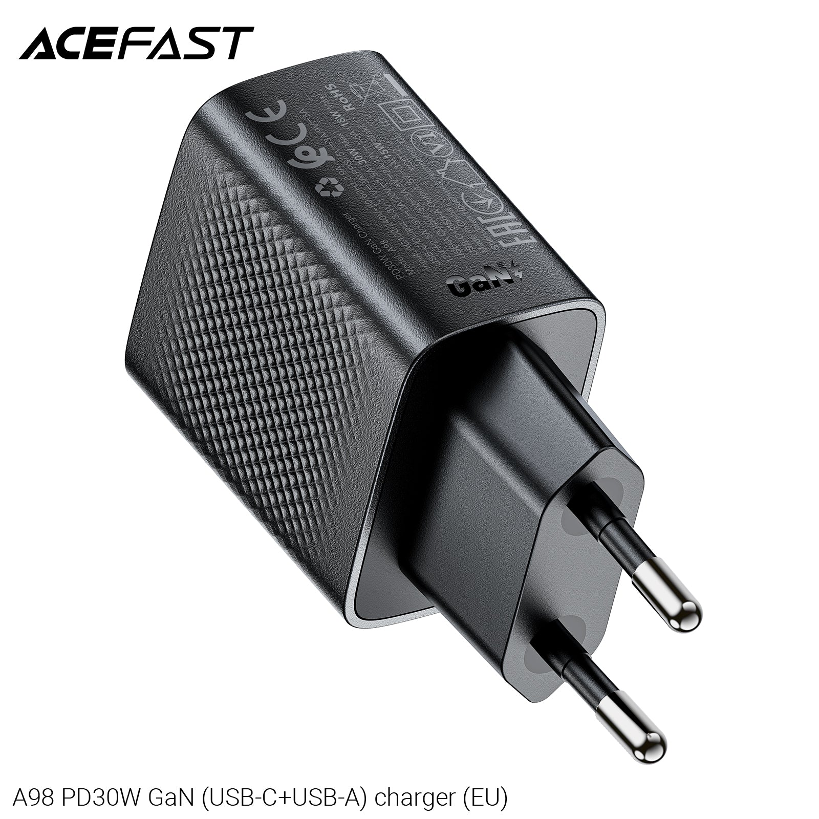 ACEFAST A98 PD30W GaN (USB-C+USB-A) Charger (EU)