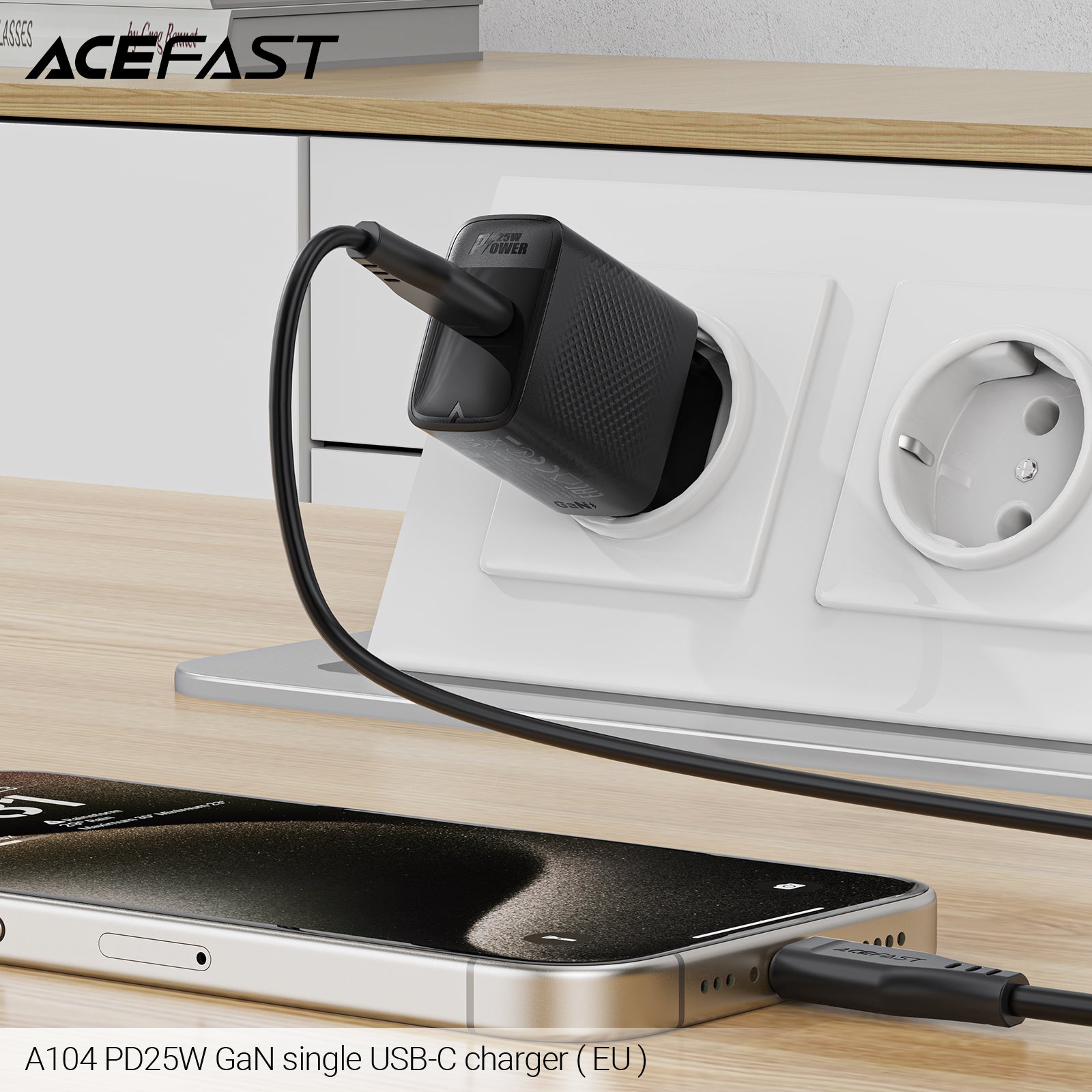 ACEFAST A104 PD25W GaN Single USB-C Charger (EU)