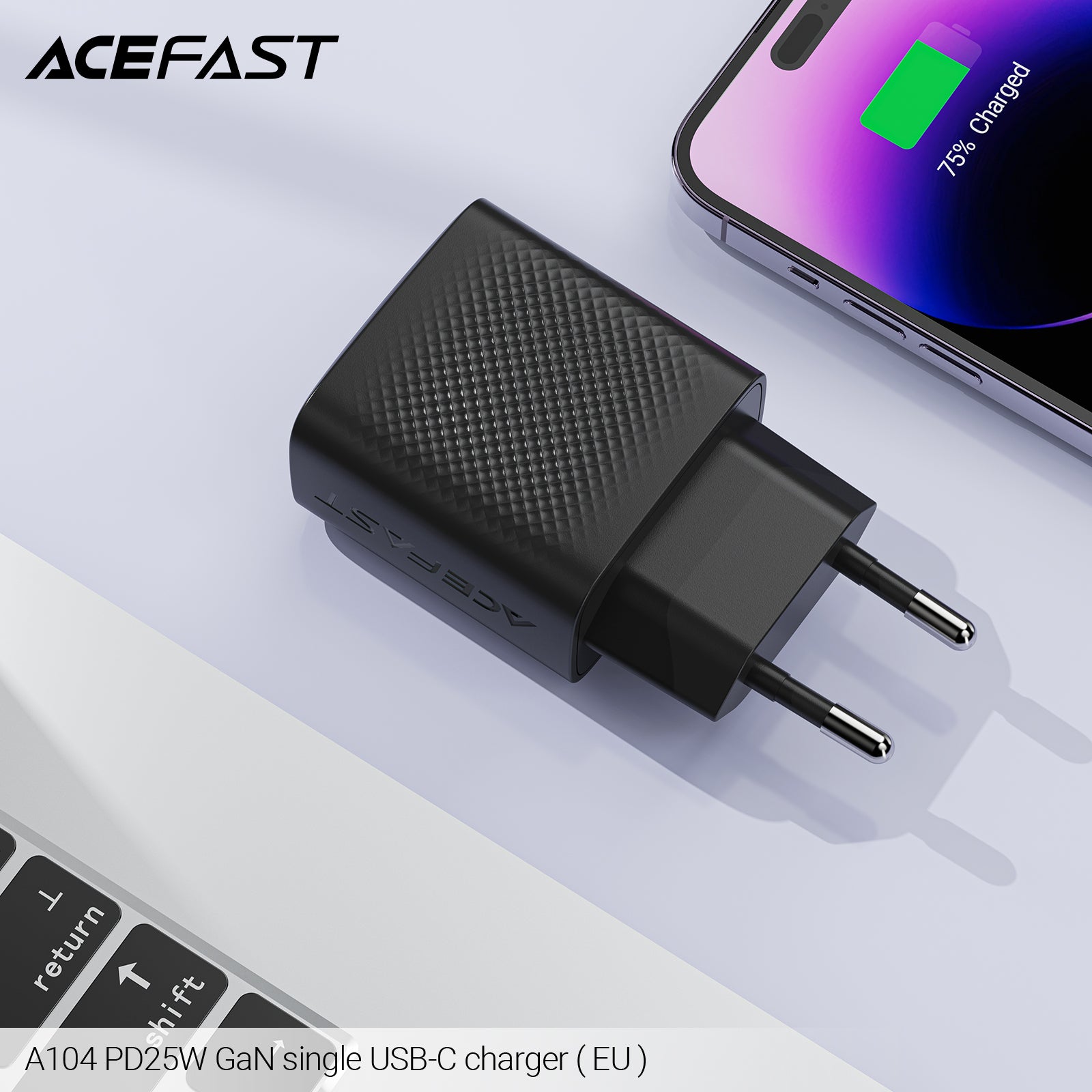 ACEFAST A104 PD25W GaN Single USB-C Charger (EU)